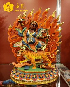 丹梵 尼泊尔愤怒莲师/忿怒莲师铜雕彩绘佛像 高33cm 八大莲师之一