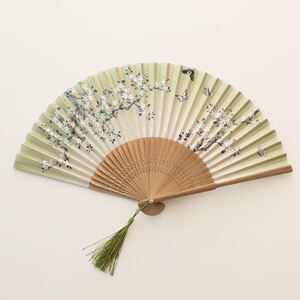 高端风折扇油纸布印花扇子水墨画古舞典工艺折季t扇夏叠跳f小奢华