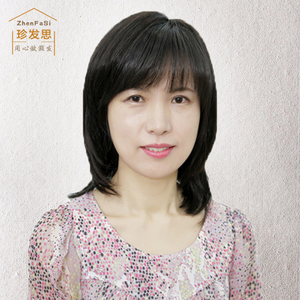 中年假发女长发妈妈款中长直发透气自然黑色全头套遮白发可扎马尾