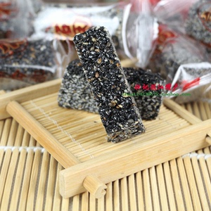 潮汕揭西特产 黑芝麻糖 独立小包装纯黑芝麻酥 纯芝麻条 500克