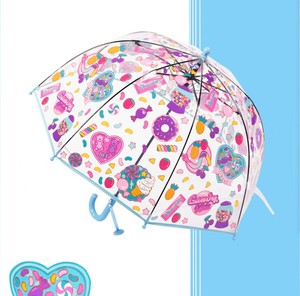 宝宝雨伞透明拱型伞小马独角兽甜甜圈女童幼儿园上学可爱卡通韩版
