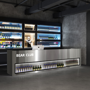 工业风不锈钢酒吧吧台餐饮店烧烤店收银台柜台台球厅前台桌接待台