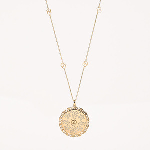 日本直邮 二手 gucci 古驰 18k黄金吊坠项链