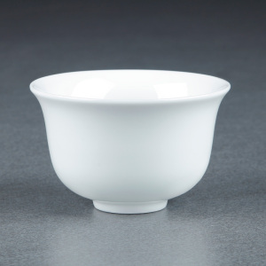 茶碗高温白瓷大小号碗杯单个陶瓷茶杯主人杯功夫茶具个人专用简约