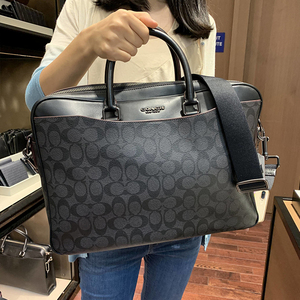 coach/蔻驰男包slim大号男士公文包pvc印花手提包斜挎4184 f72978