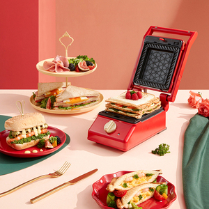 Bruno日本三明治机家用商用早餐机压烤吐司华夫面包帕尼尼大容量