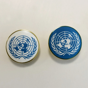 联合国标志胸章现货胸针收藏徽章圆形维和勋章胸徽纪念章包包饰品