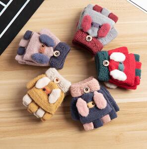 宝宝手套冬天3岁女小童幼儿男童秋冬季加绒保暖加厚男孩针织2,4