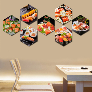 日本寿司料理店装饰画居酒屋餐厅挂画日式三文鱼刺身食物图墙壁画