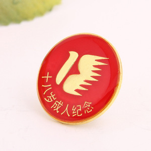 十八岁成人礼徽章纪念章18岁成年胸徽滴塑胸牌成人宣誓勋章胸针