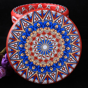 新疆维吾尔手工民族乐器彩绘手鼓舞蹈演出新疆饭店装饰鼓新疆手鼓