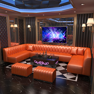 ktv沙发定制夜店卡座酒吧清吧包厢欧式l型u型茶几组合转角沙发