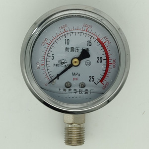 yn60机油压力表耐震抗振水压液压油25mpa公斤径向m14荣华仪表包邮