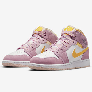 nike耐克女鞋air jordan 乔1 aj1高帮樱花粉运动篮球鞋dc9517-600