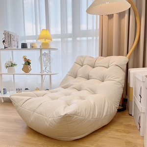 可躺可睡懒人沙发卧室小沙发单人阳台榻榻米毛毛虫豆袋沙发椅躺椅