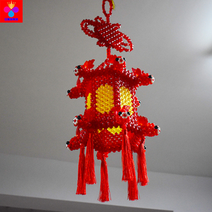 手工串珠灯笼挂件