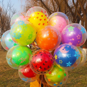 加厚12寸大号透明气球球中球圆形气球婚庆布置生日气球100个包邮