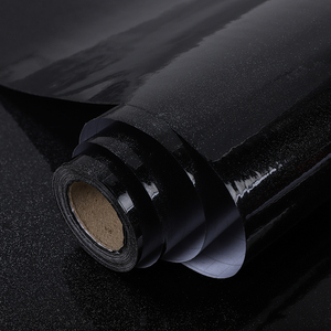 珠光黑色厨房防油贴纸柜灶台用瓷砖墙贴自粘墙纸耐高温防水防潮