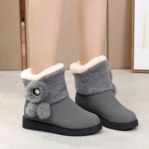 内增高雪地靴女短筒学生平底