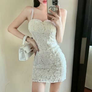 蕾丝抹胸吊带连衣裙2022新款夏夜总店女装气质性感紧身包臀短裙子