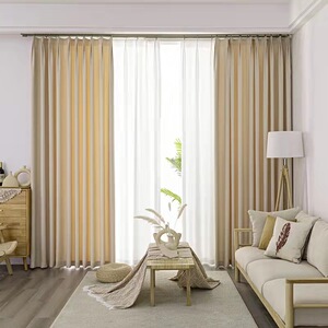 自建房3米高窗帘全遮光成品隔断 加高窗帘农村全遮光家用纯色