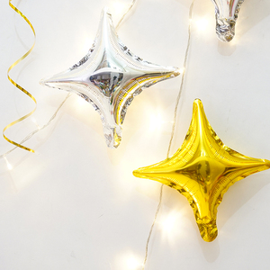 10寸光芒星四角星星气球生日派对婚礼结婚房新年气氛装饰布置用品