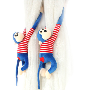 猴子窗帘扣绑带创意可爱韩式魔术贴儿童房窗帘绑带一对包邮