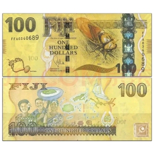 00一哭一倾城淘宝【大洋洲】斐济100元 纸币 外国钱币 nd(2007)年