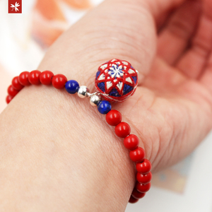 90零柒贰叁吖淘宝半闲手作 手鞠球手链手绳材料包成品饰品手工绣制