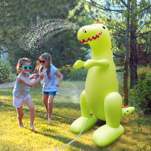 幼儿园万圣节充气绿色喷水特大恐龙儿童草坪戏水早教中心吹气玩具
