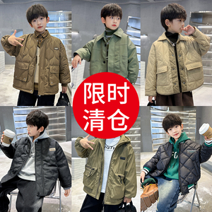 【清仓】男童棉服外套冬装新款2024男童夹棉加厚棉衣保暖上衣冬季