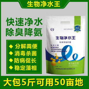 鱼塘净水剂虾蟹池塘净化剂鱼池黑水臭水处理水质澄清剂复合微生物