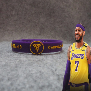 湖人7号安东尼运动可调硅胶手环腕带詹姆斯科比手链nba健身礼物