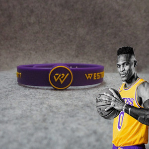 nba湖人队0号威少运动手环腕带维斯布鲁克手链詹姆斯送男友礼物