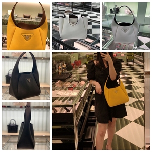 专柜代购prada普拉达新款菜篮子经典logo水桶包单肩包手提包女包