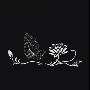 藏文 佛贴 个性车贴 反光 前风档贴 莲花生大士心咒防水车标佛手