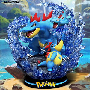 egg 御三家三阶小巨鳄蓝鳄大力鳄 手办 宝可梦 神奇宝贝小精灵 gk