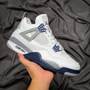 正版aj4泼墨午夜蓝男鞋电母小白水泥大学蓝莆田篮球鞋奥利奥女鞋