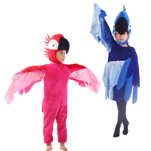 鹦鹉cospaly卡通动物小鸟舞蹈服装成人亲子装儿童舞台表演出衣服