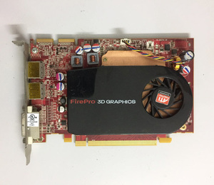 二手ati amd firepro v3750 256m pci-e专业图形显卡 双dp口双屏