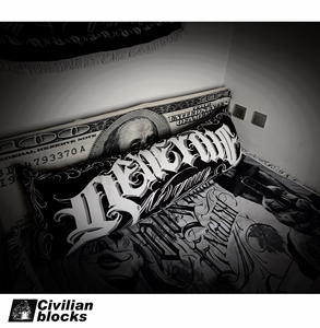 西海岸奇卡诺花体字嘻哈匪帮硬核定制床头靠枕双人枕头