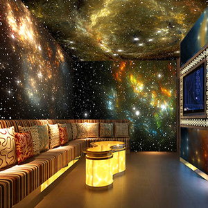 3d立体梦幻星空顶天花板吊顶壁纸酒吧餐厅ktv网吧背景墙墙纸壁画