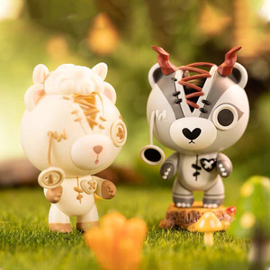 新品撕裂熊动物萌友派对盲盒公仔手办可爱少女心礼物香氛摆件