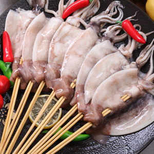 铁板大鱿鱼串烧烤专用70g*20新鲜冷冻油炸深海大鱿鱼野生成品鱿鱼