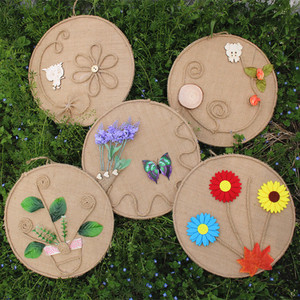 900人付款淘宝壁饰创意麻绳圆盘幼儿园玄关墙面装饰环创手工作品材料