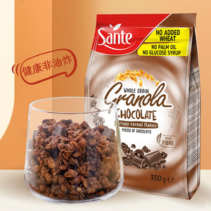 波兰进口三特sante水果坚果蜂蜜巧克力燕麦片牛奶酸奶冰早餐夏季