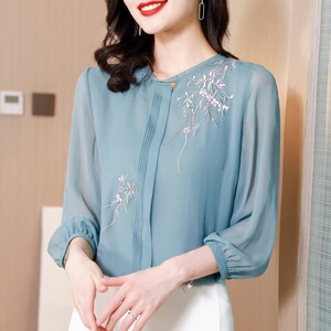 唯品会京东蘑菇街品牌女装专柜正品特卖清仓雪纺衬衫上衣小衫衬衣