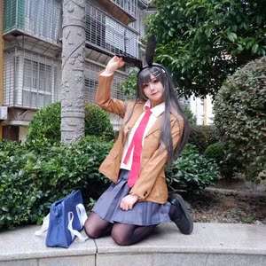 00衣100度淘宝现货青春猪头少年梦到学姐樱岛麻衣兔女郎皮衣cos动漫