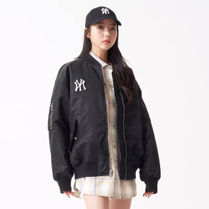 韩国潮牌mlb 22年春季新款ny标字母飞行员棒球服外套运动防风夹克
