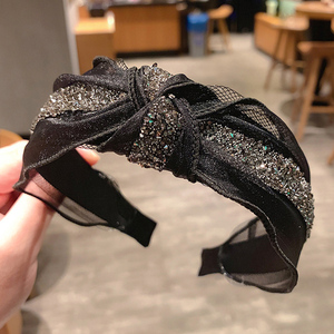 韩国高档网纱蕾丝发箍网红女森系超仙欧根纱宽边头箍发卡百搭发窟